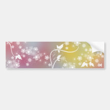 Floral Design Bumper Sticker