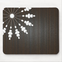 Floral design-Wooden BG Mousemats