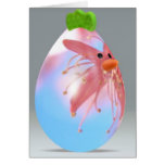 Floral Easter Egg Chick Greeting Card