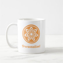 Floral Explosion Mug, Orange