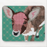 Floral Fawn Turqoise Mousepad mousepads