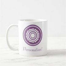 Floral Groove Mug, Eggplant