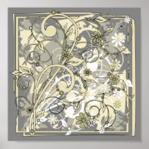 floral grunge posters
