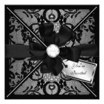 Floral Lace Invite with Diamond Bow
