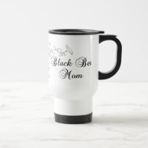 Floral Martial Arts Black Belt Mum Travel Mug