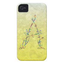 FLORAL MONOGRAM A iPhone 4 CASE