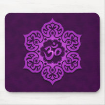 Floral Ohm Design (purple) Mousepad