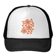 Floral Orange Products Mesh Hats