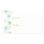 Floral Reflection Seating Place Card Business Card Templates
