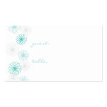 Floral Reflection Seating Place Card Business Card Templates