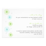 Floral Reflections Wedding Insert Card Custom Invitation