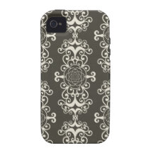 Floral rose damask swirl wallpaper pattern case vibe iPhone 4 cases