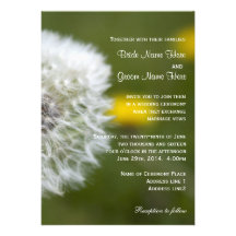 Floral spring, summer, fall wedding invitations.