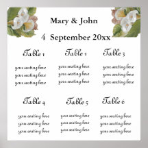 Floral Wedding "Callas" seating chart Poster
