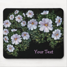 Floral: White Cosmos Flowers, Painting Mousepads