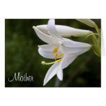 Floral White Lily Photo Mother's Day Card