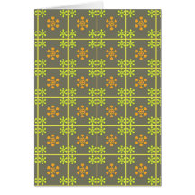 Florals and checks - Card