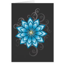 Florals - Blue Card