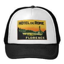 Florence Italy HOTEL DeROME Mesh Hats