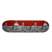 Florence Italy in red Skate Board Decks