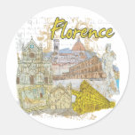 Florence Round Stickers