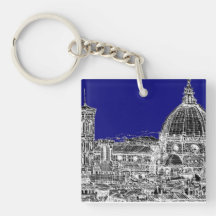 Florence royal blue square acrylic keychains