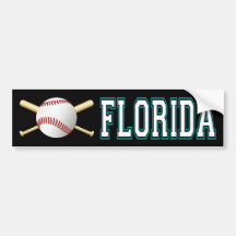 FLORIDA BASEBALL BUMPER STICKER