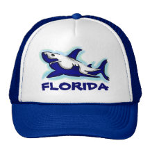 Florida blue shark theme souvenir hat