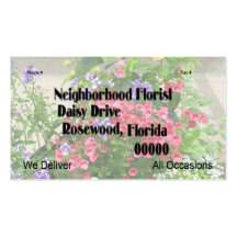 florist business card