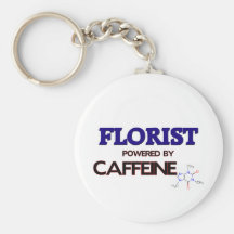 Florist Powered by caffeine Keychain