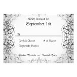 Flourish RSVP Bride & Groom Skeleton Dinner Cards Custom Invites