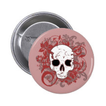 Flourishes Skull Button