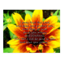 Flower and Bible verse Post Card