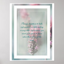 Flower banquets, functions direction signs posters