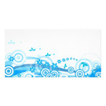 Flower blues picture card