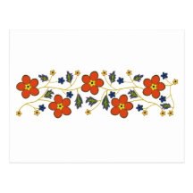 Flower border postcard