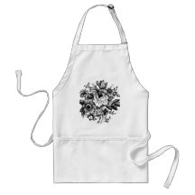 Flower Bouquet Silhouette Aprons
