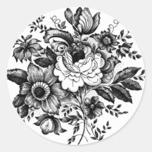Flower Bouquet Silhouette Sticker