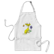 flower cat apron