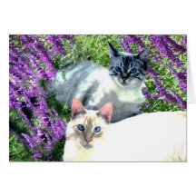 Flower Cats Card