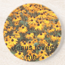 Flower field drink coasters