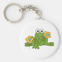 flower froggy frog key chain