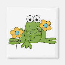 flower froggy frog magnets