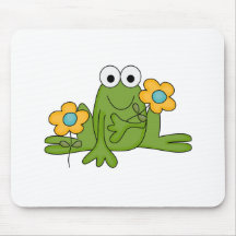 flower froggy frog mousepad
