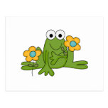 flower froggy frog post cards