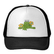 flower froggy frog trucker hat