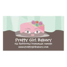 Flower frosted decorated cake baking business card