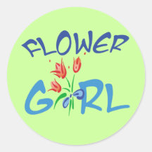 Flower Girl Favours Round Sticker