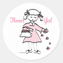 Flower Girl Favours Stickers