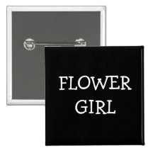 Flower Girl Pinback Buttons
